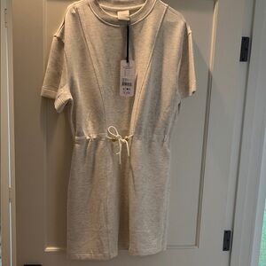 Varley Cream Short Sleeve Dress